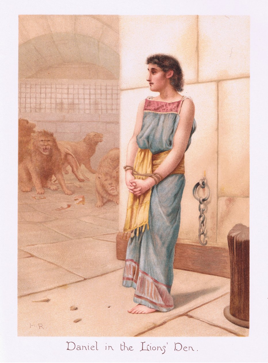 Daniel in der Löwengrube von Henry Ryland