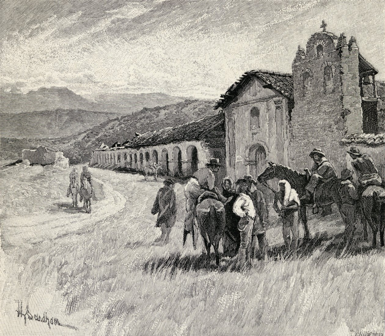 Mission Santa Ynez oder Ines, Solvang, Kalifornien, aus 