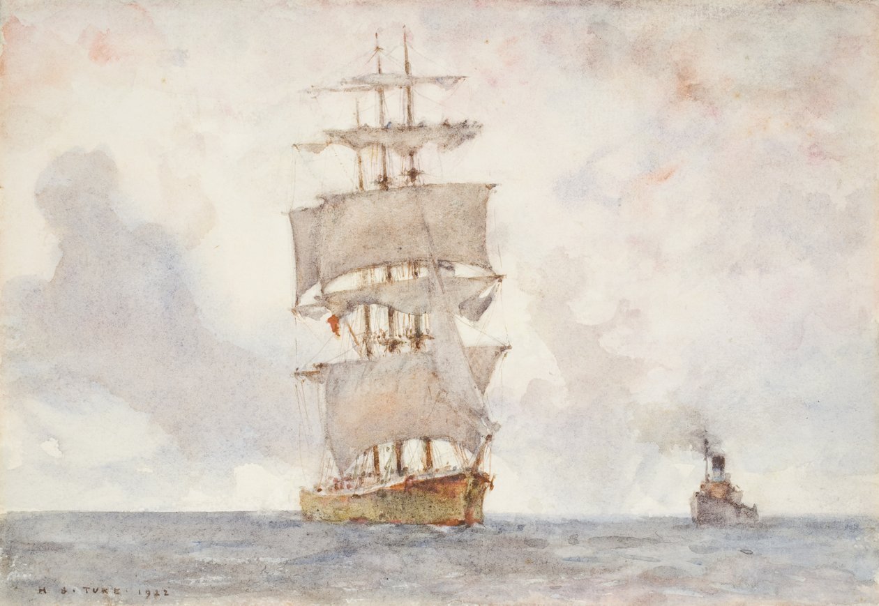 Bark und Schlepper, 1922 von Henry Scott Tuke