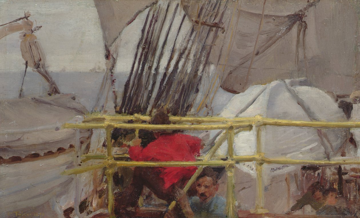 An Bord des Segelschiffs 