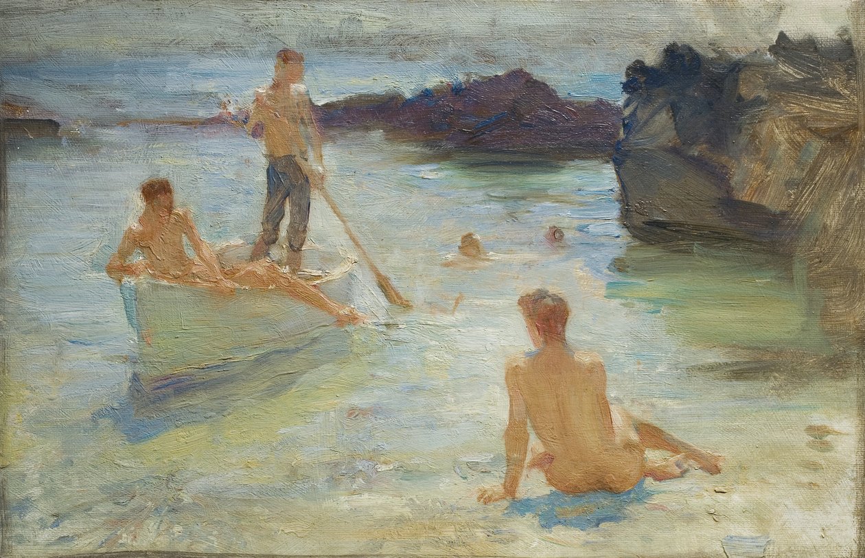 Studie für Morgenglanz, ca. 1921 von Henry Scott Tuke