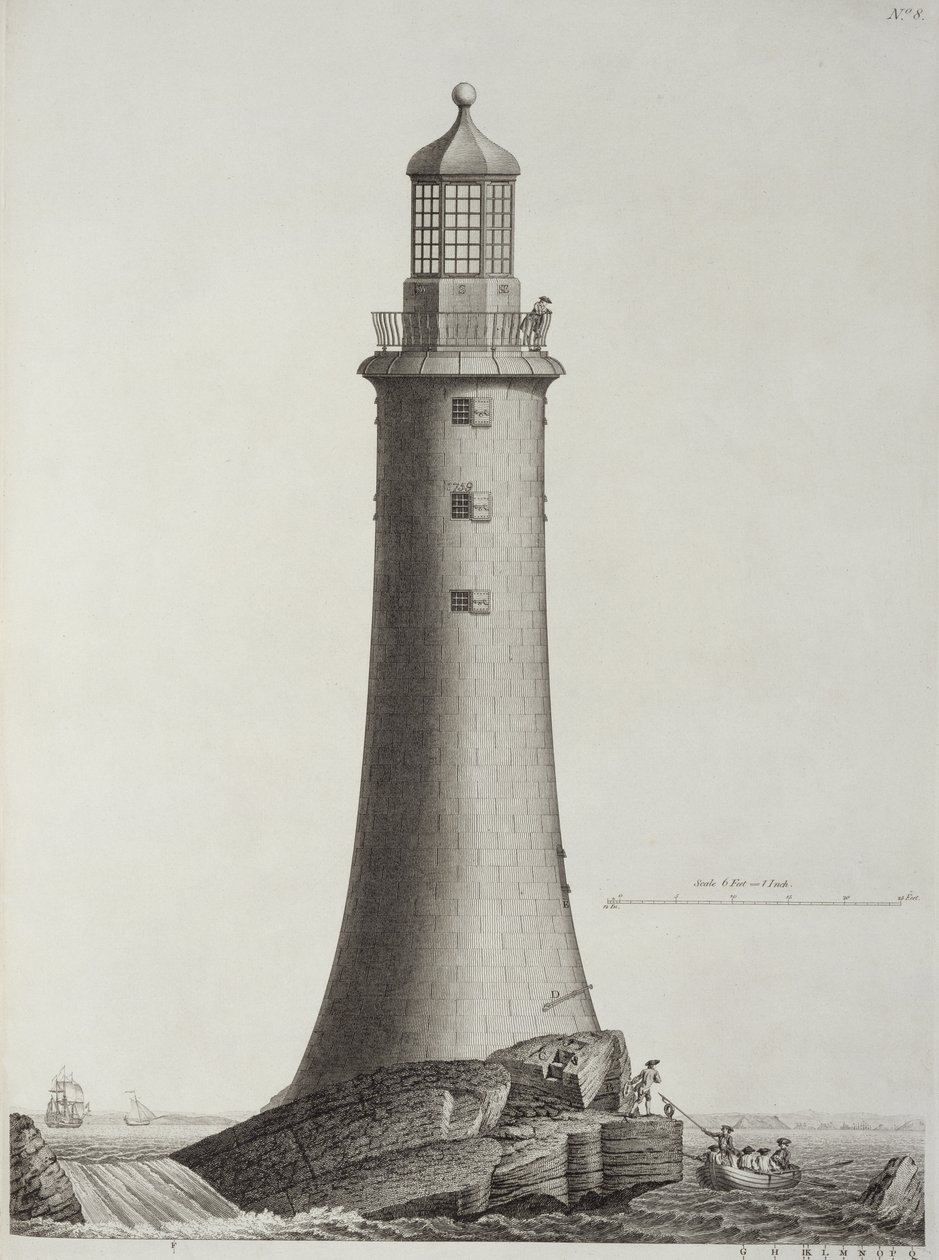 Edystone-Leuchtturm, graviert von Edward Rooker, 1763 von Henry Winstanley