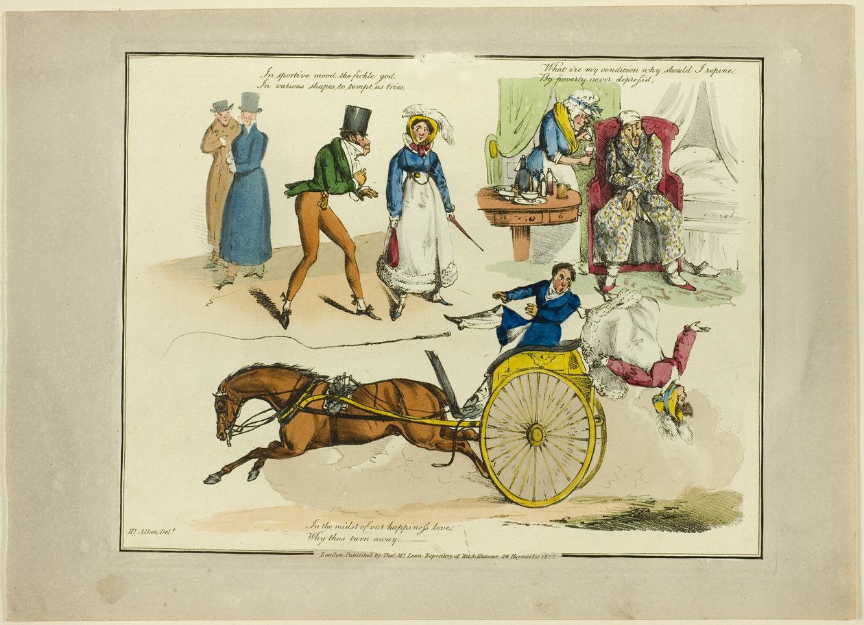 Tafel aus Illustrationen zu beliebten Liedern von Henry Alken