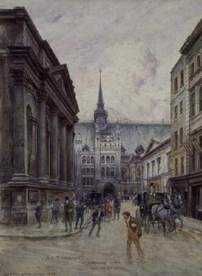 St. Lawrence Jewry und die Guildhall von Henry Edward Tidmarsh
