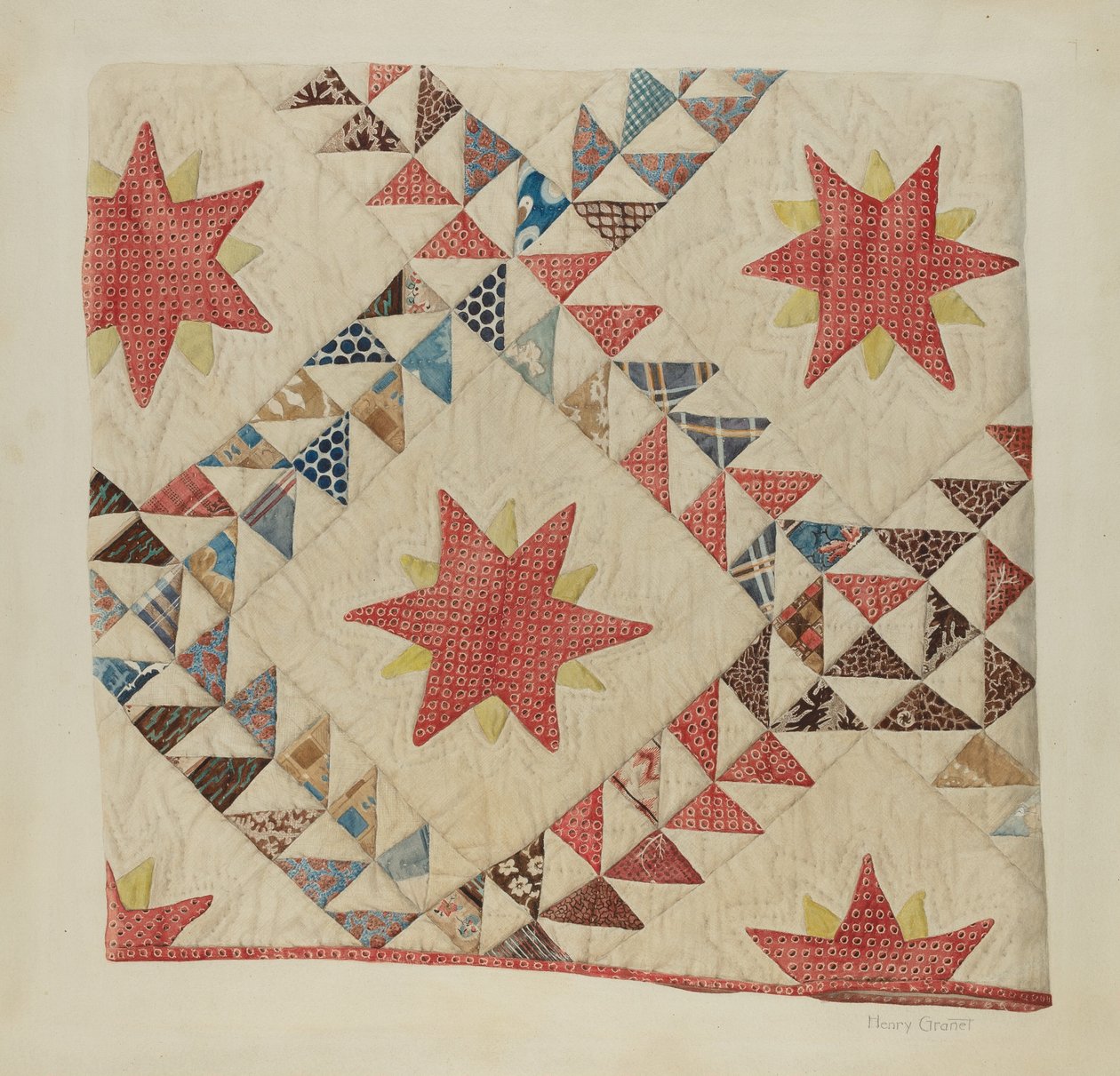 Quilt (Stern und Dreieck) von Henry Granet