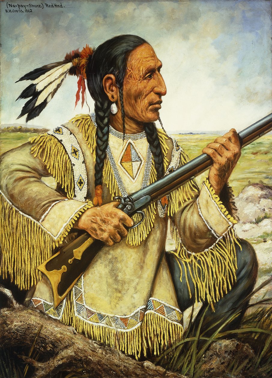 (Na-Pay-Shure) Rote Hand, 1862 von Henry H. Cross