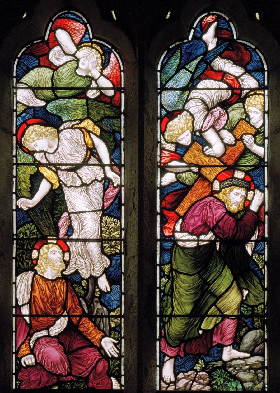 Christus von Engeln begleitet von Henry Holiday