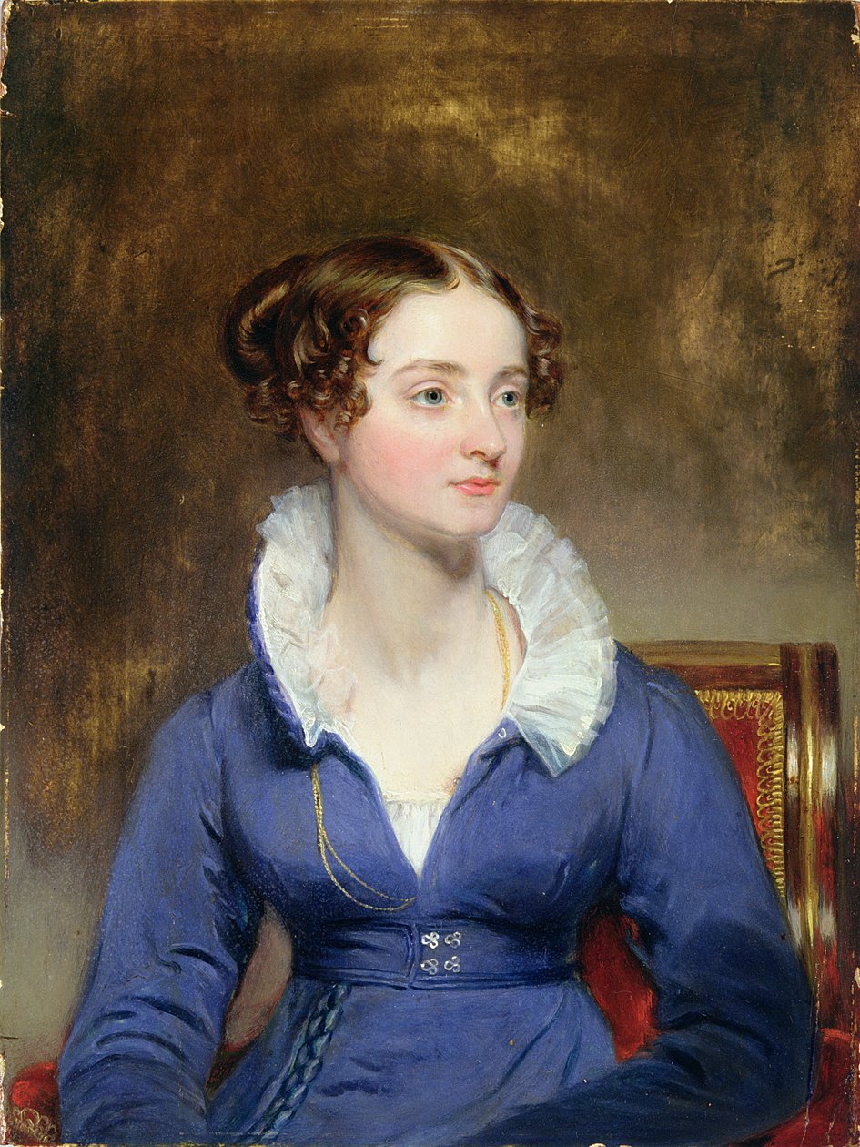 Junge Frau in einem blauen Kleid, ca. 1825 von Henry Inman