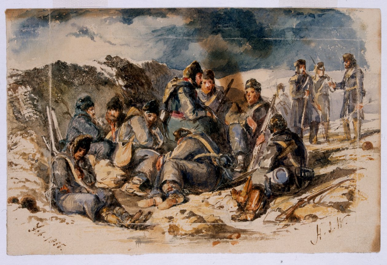 Nachtszene, Sewastopol, 1855 von Henry John Wilkinson
