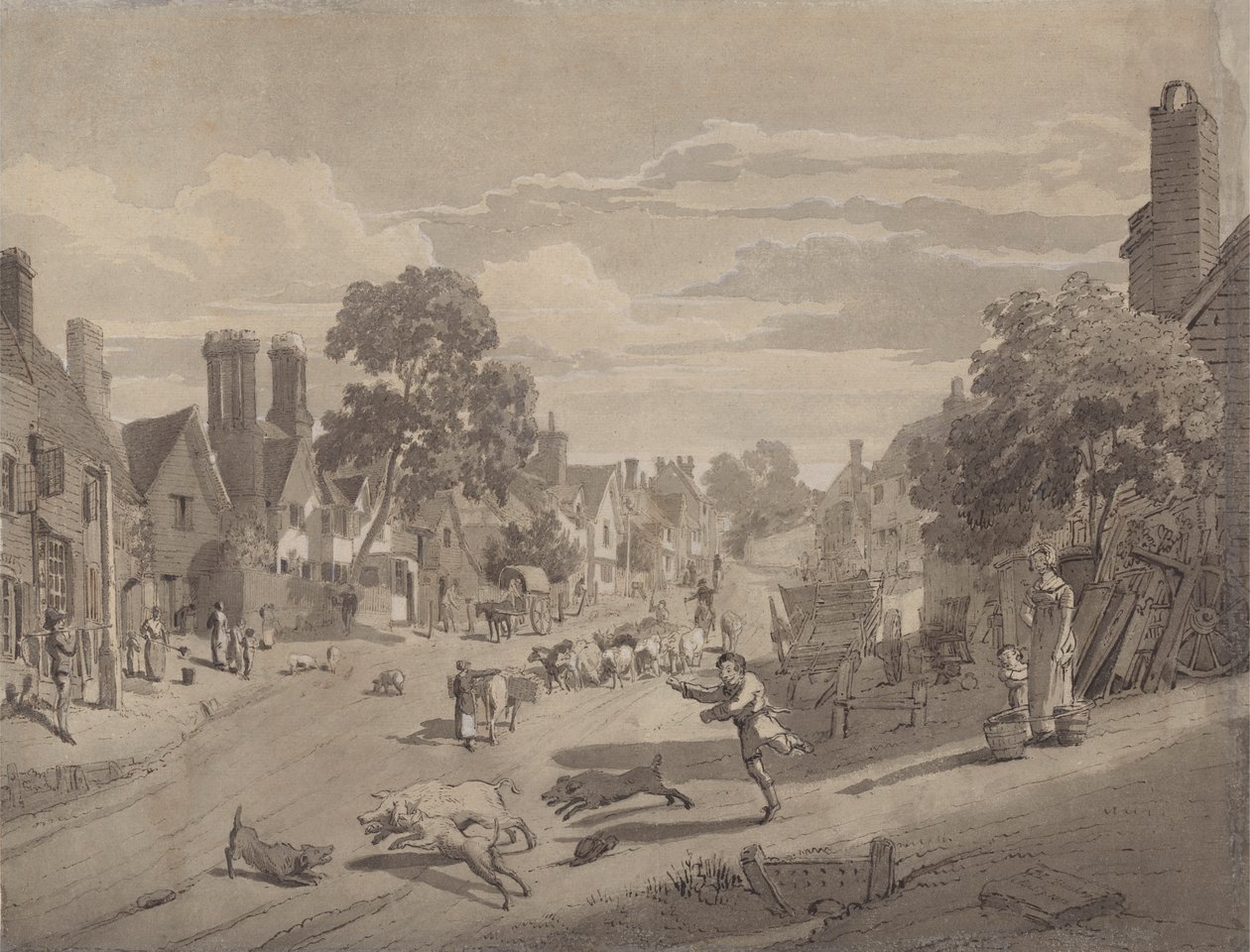 Hauptstraße in Bushey, Hertfordshire von Henry Monro