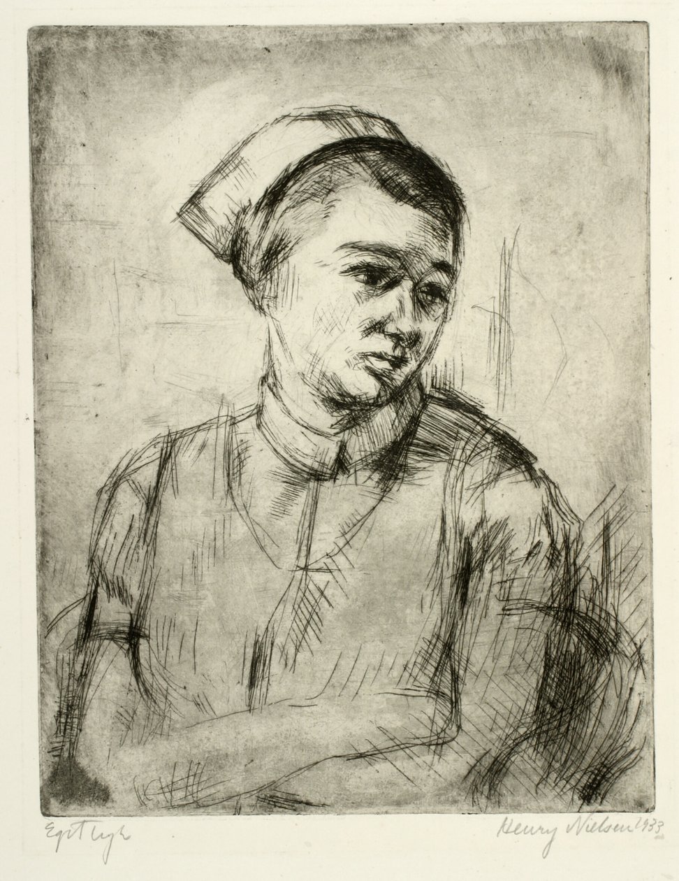 Porträt einer Krankenschwester von Henry Nielsen