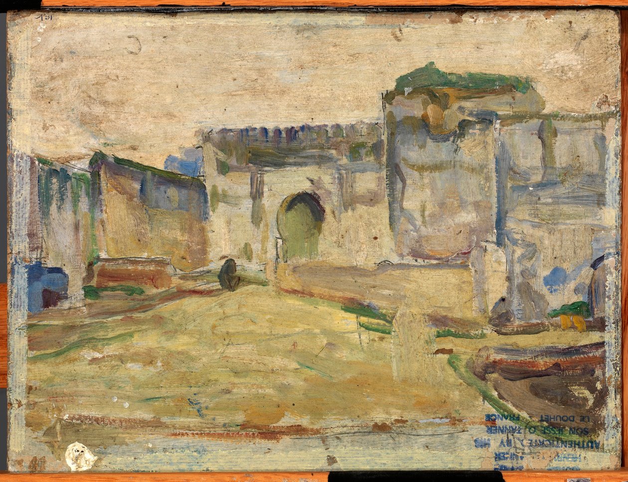 Straßenszene, Tanger (Zinnenarchitektur) von Henry Ossawa Tanner
