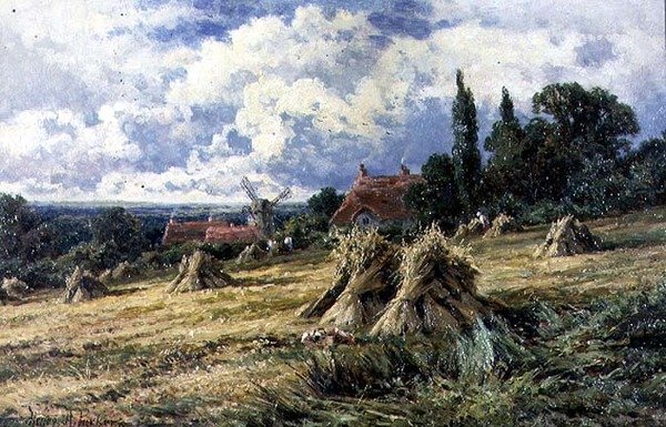 Ein Kornfeld in Surrey von Henry Parker