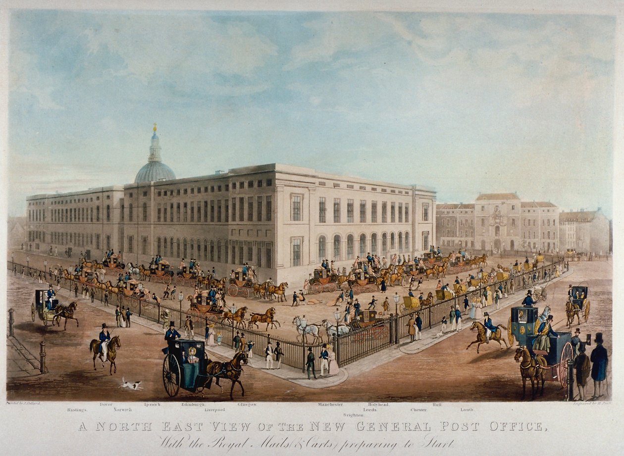 General Post Office, City of London, 1830 von Henry Pyall
