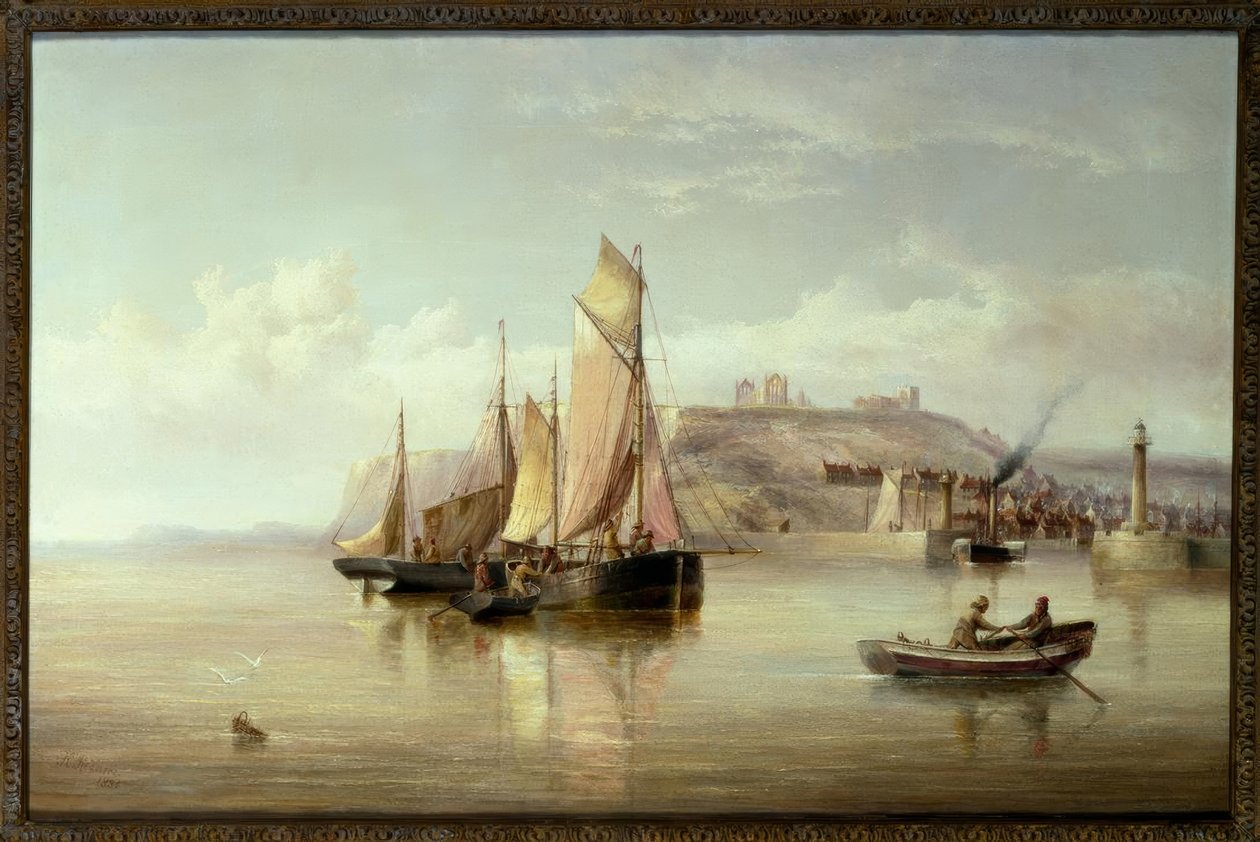 Der Eingang zum Hafen von Whitby von Henry Redmore