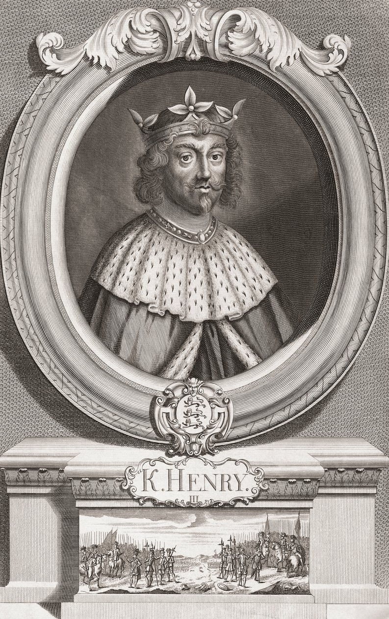 Heinrich III., König von England. Porträt von Henry Roberts
