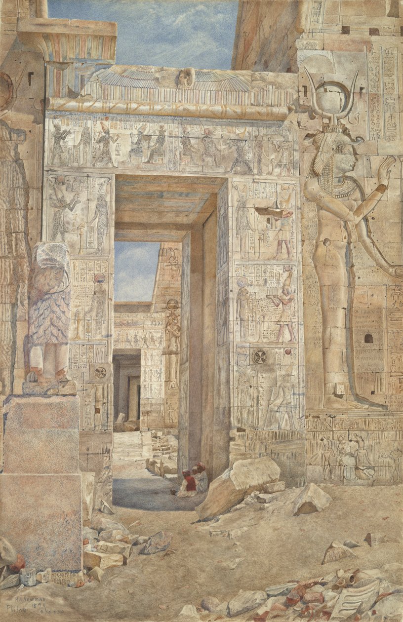 Tempel auf der Insel Philae von Henry Roderick Newman