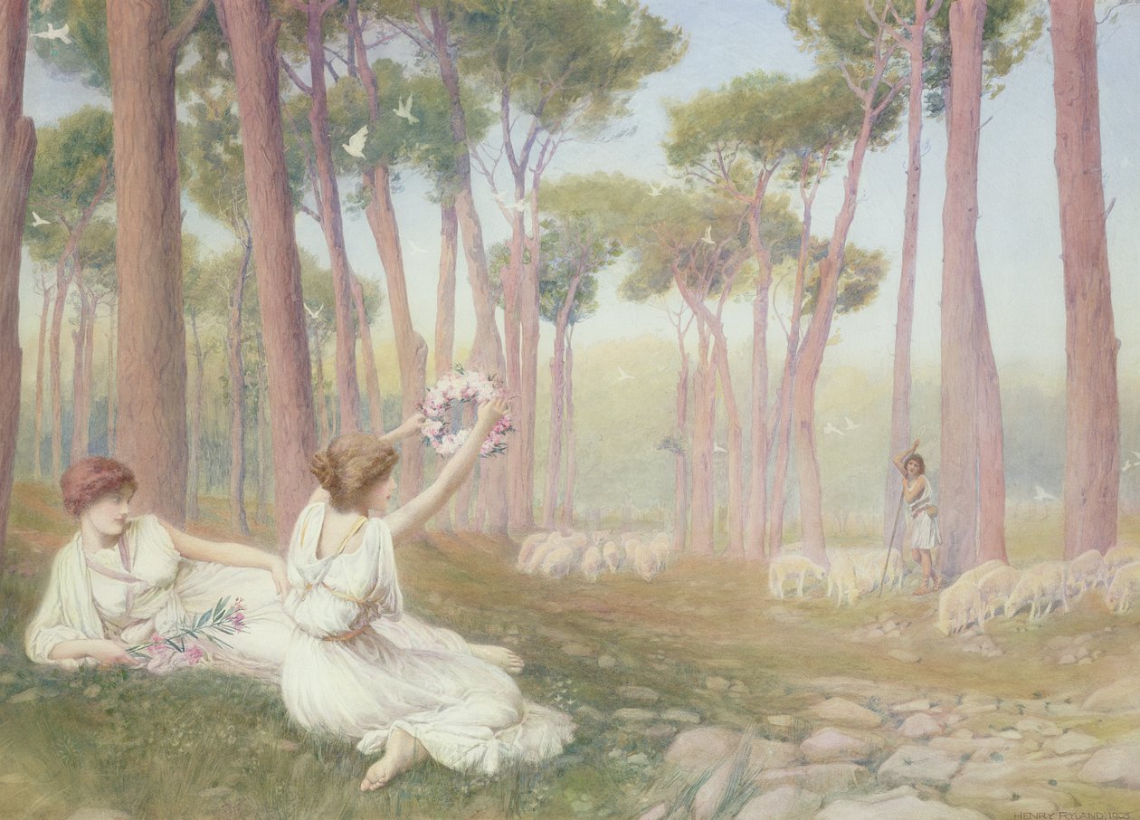 Aphrodite bietet Paris die Helena an, 1905 von Henry Ryland