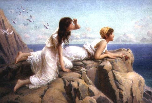 Auf den Klippen von Henry Ryland