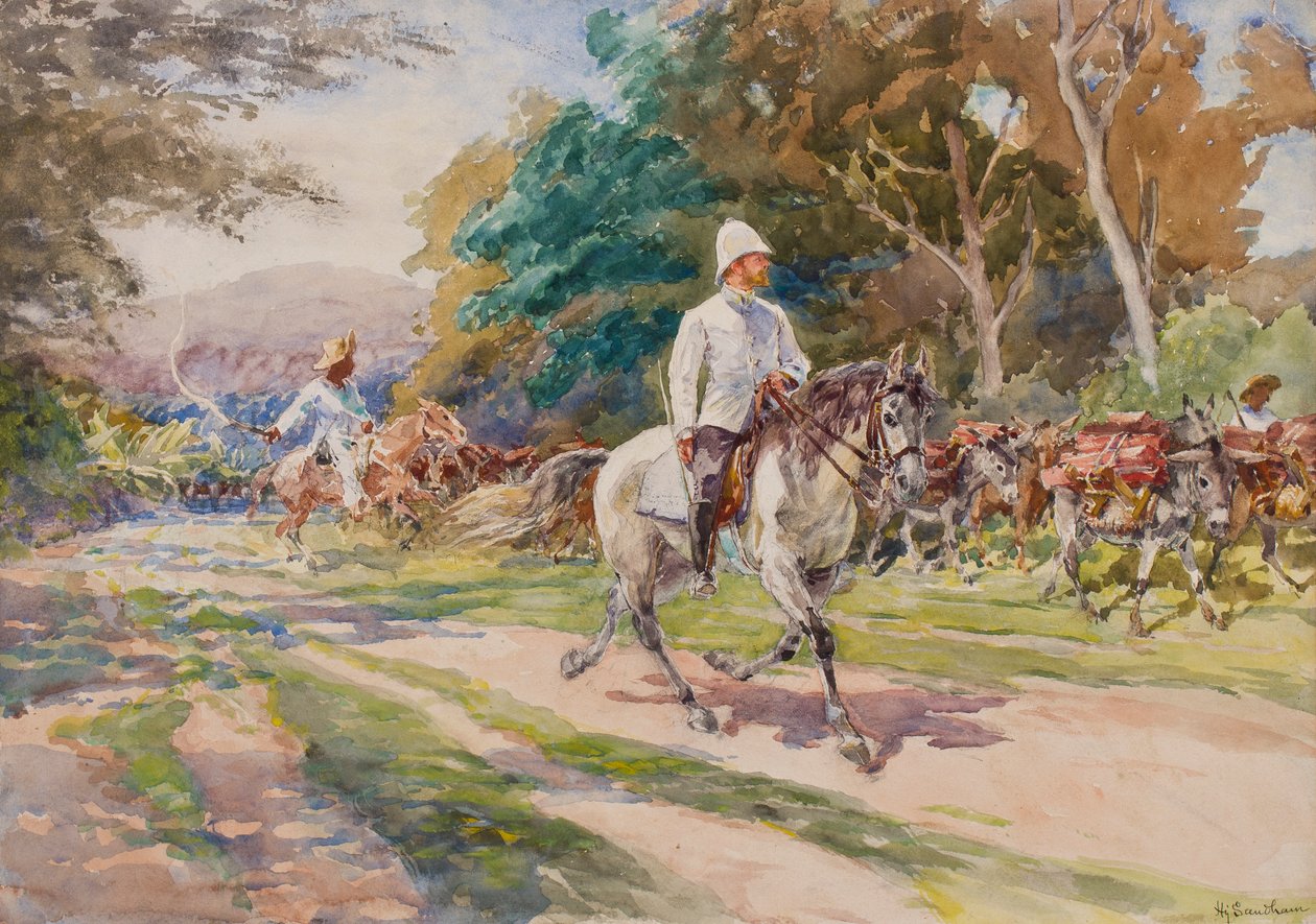 Ein kolonialer Offizier, möglicherweise Haiti, um 1900 von Henry Sandham