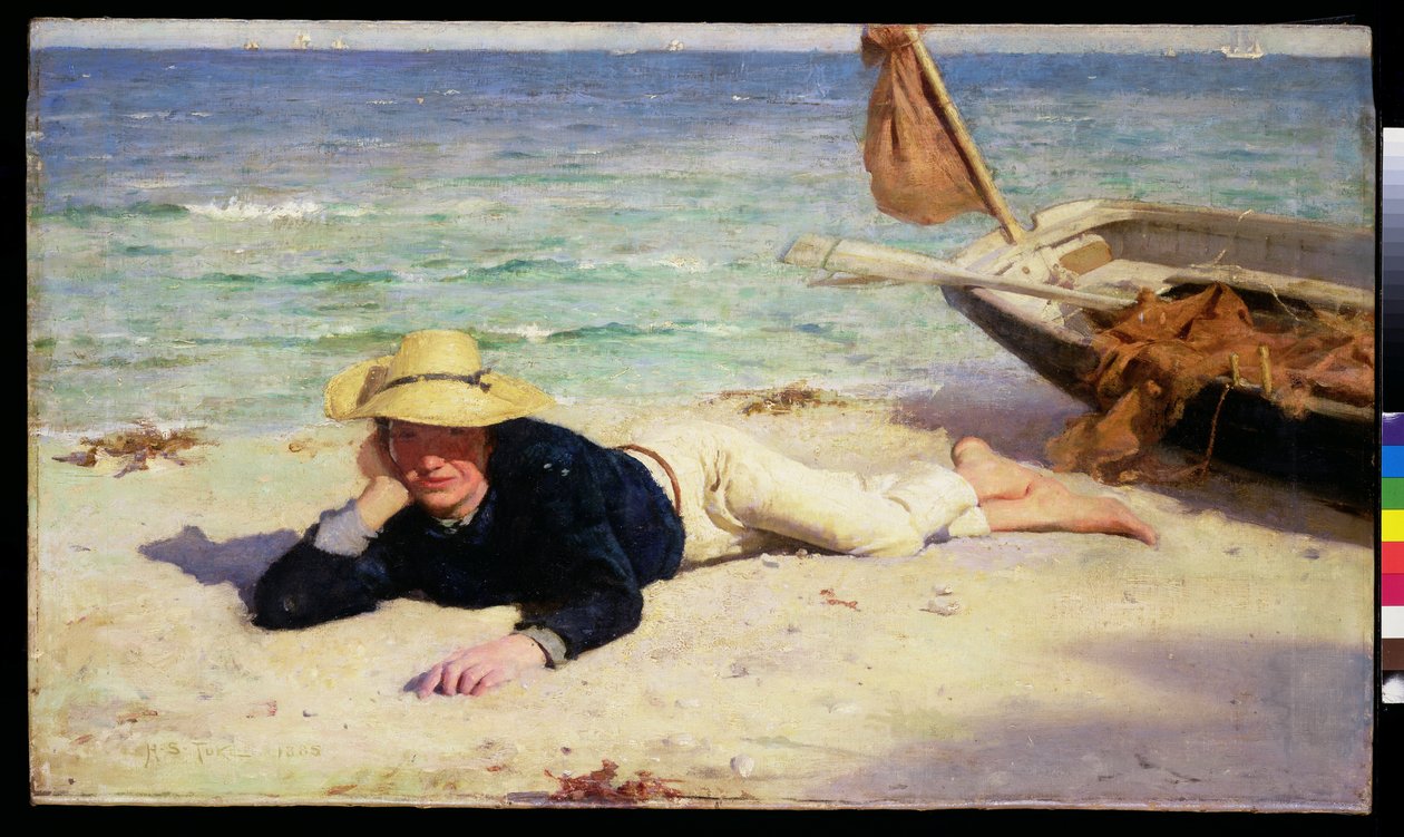 Ein heißer Sommertag von Henry Scott Tuke
