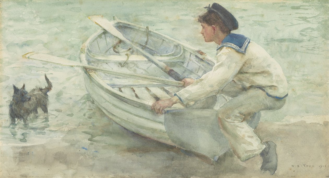 Vorbereitung zum Start, 1903 von Henry Scott Tuke