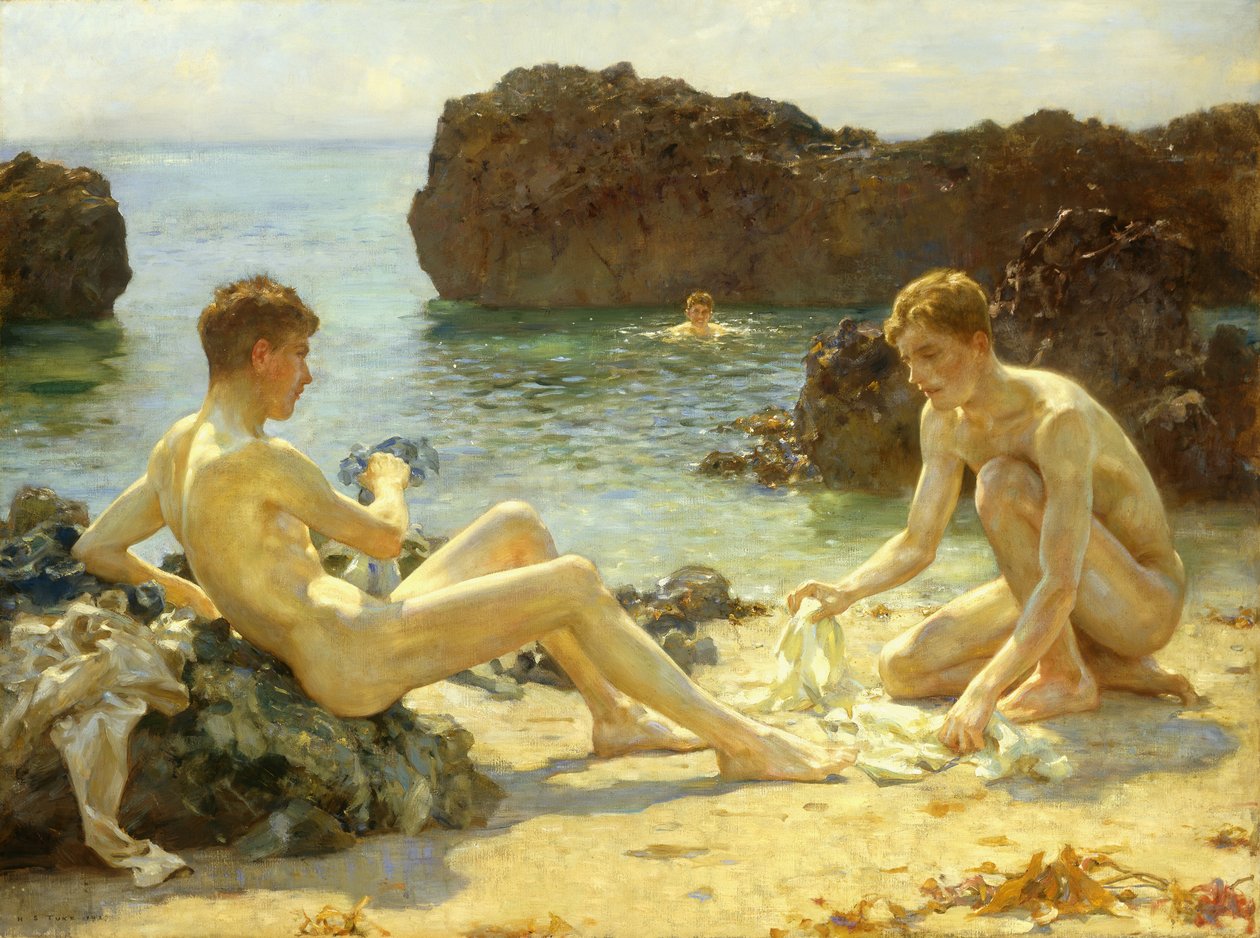 Die Sonnenbadenden, 1927 von Henry Scott Tuke