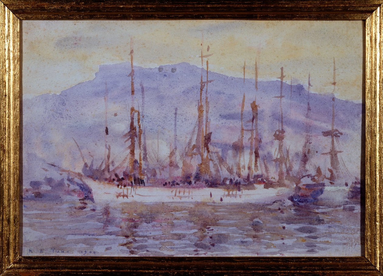 Drei Meister, Falmouth, 1904 von Henry Scott Tuke