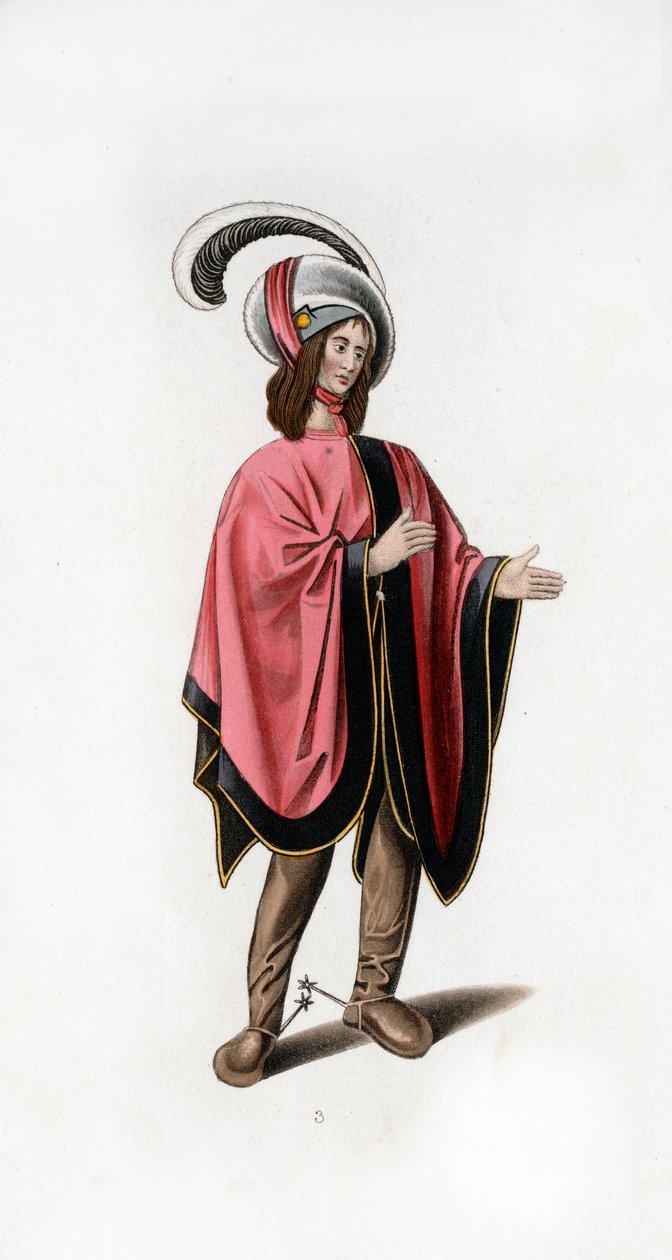 Männliche Kleidung, ca. 1480, 1843 von Henry Shaw