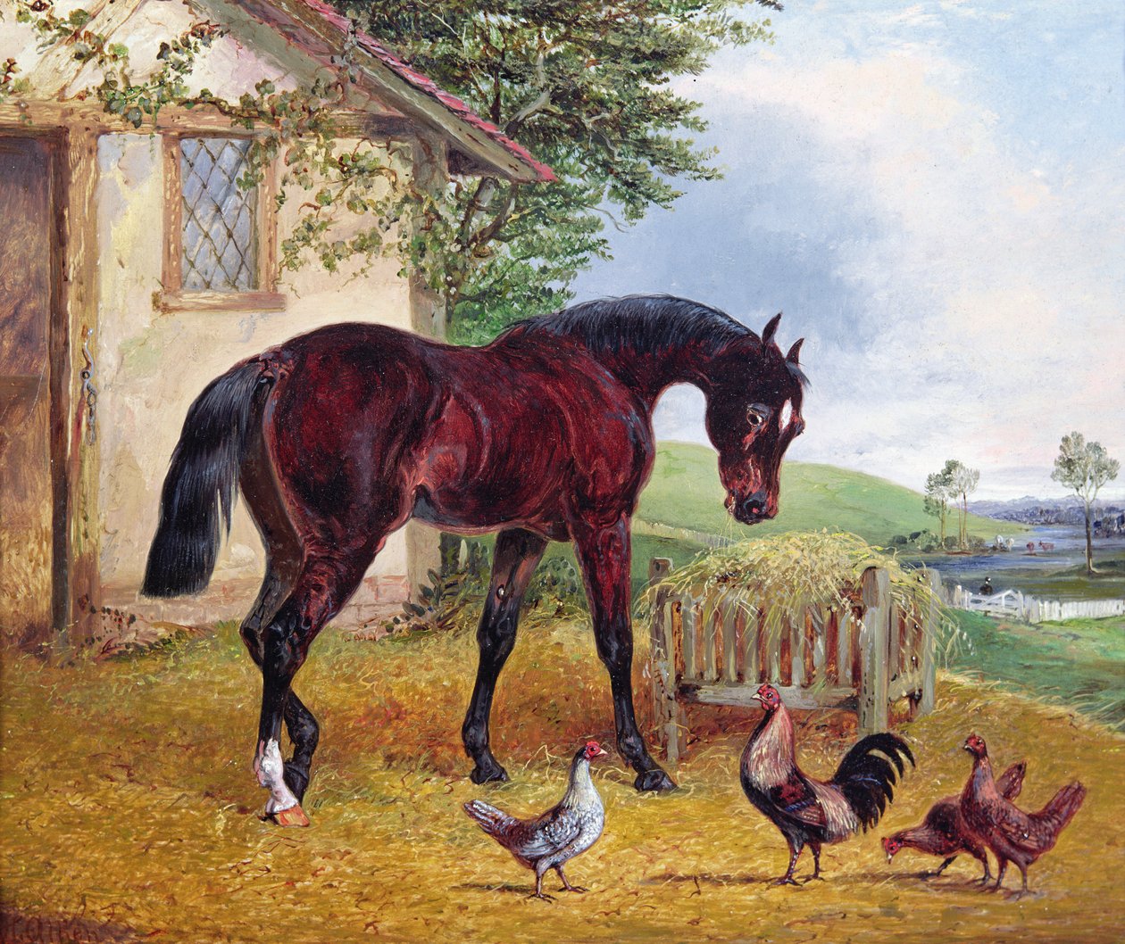 Bauernhofszene von Henry Thomas Alken