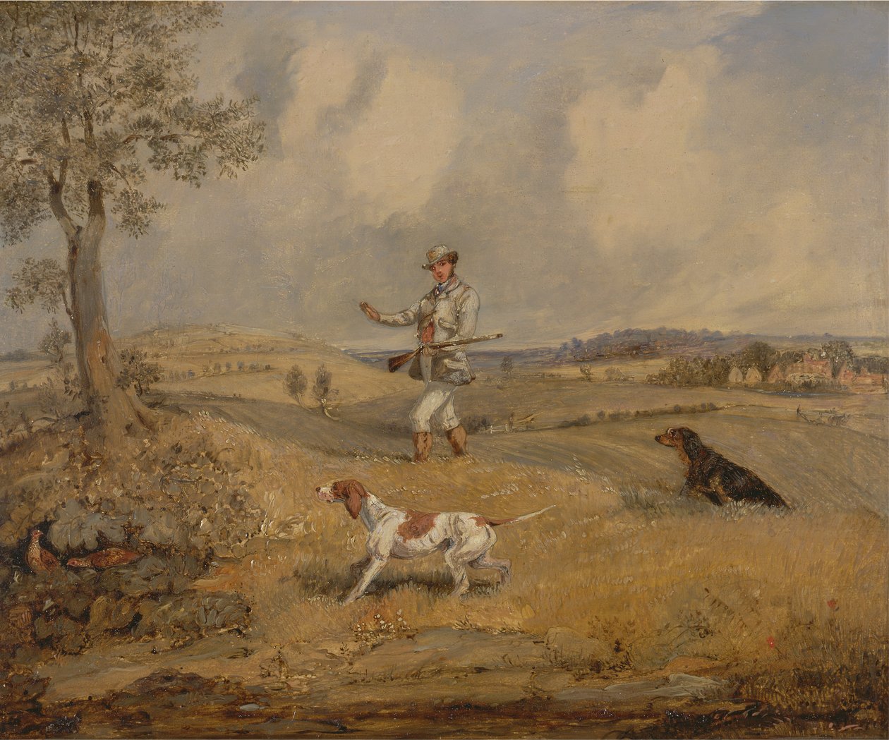 Rebhuhnjagd, ca. 1825 von Henry Thomas Alken
