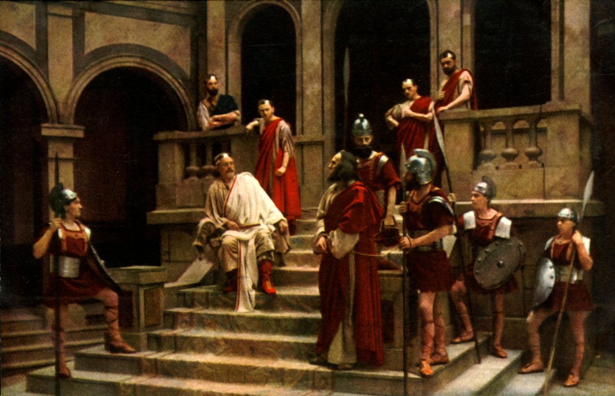 Jesus vor Pilatus, 1922 von Henry Traut