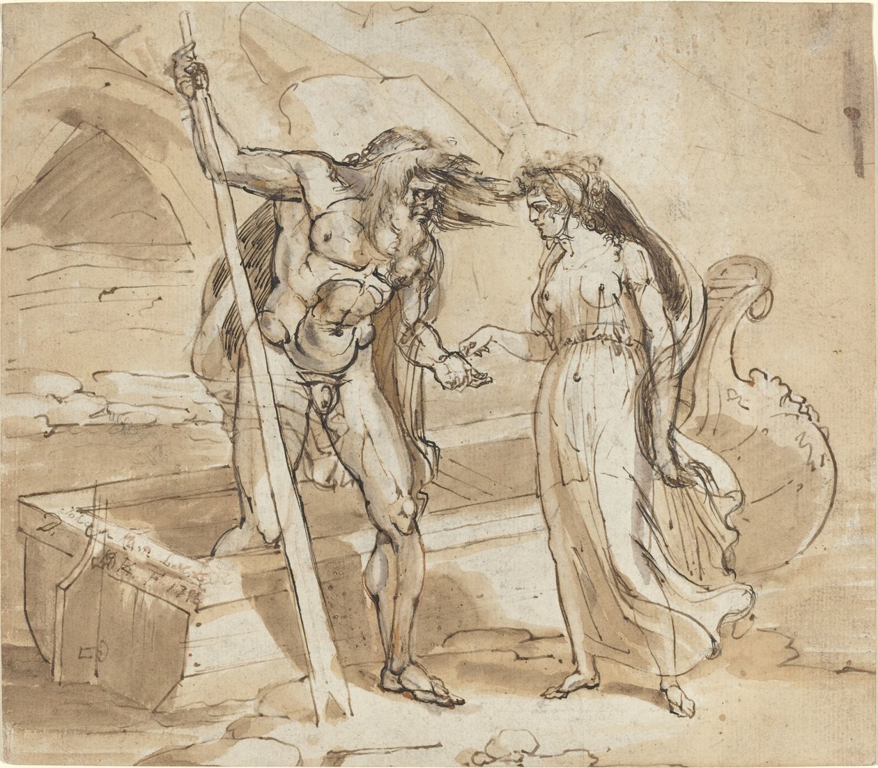 Psyche gibt Charon ihre Münze von Henry Tresham