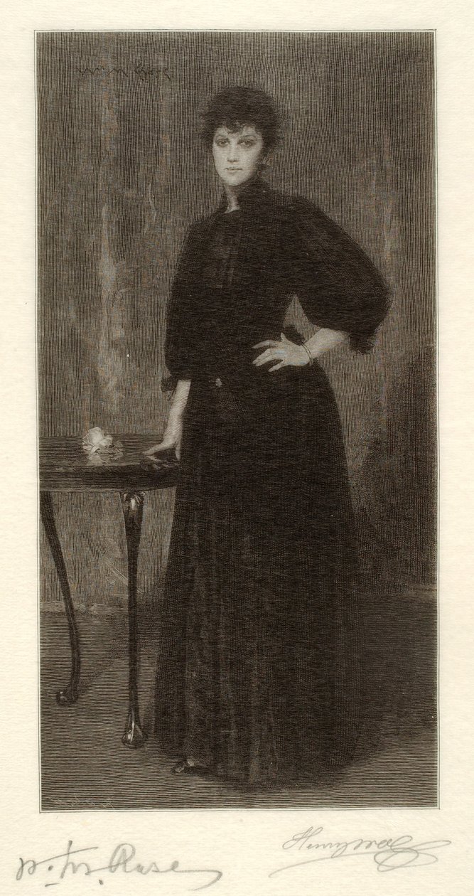 Eine Dame in Schwarz von Henry Wolf