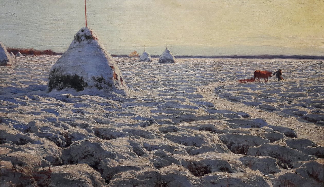 Litauische Sümpfe unter Schnee von Henryk Weyssenhoff