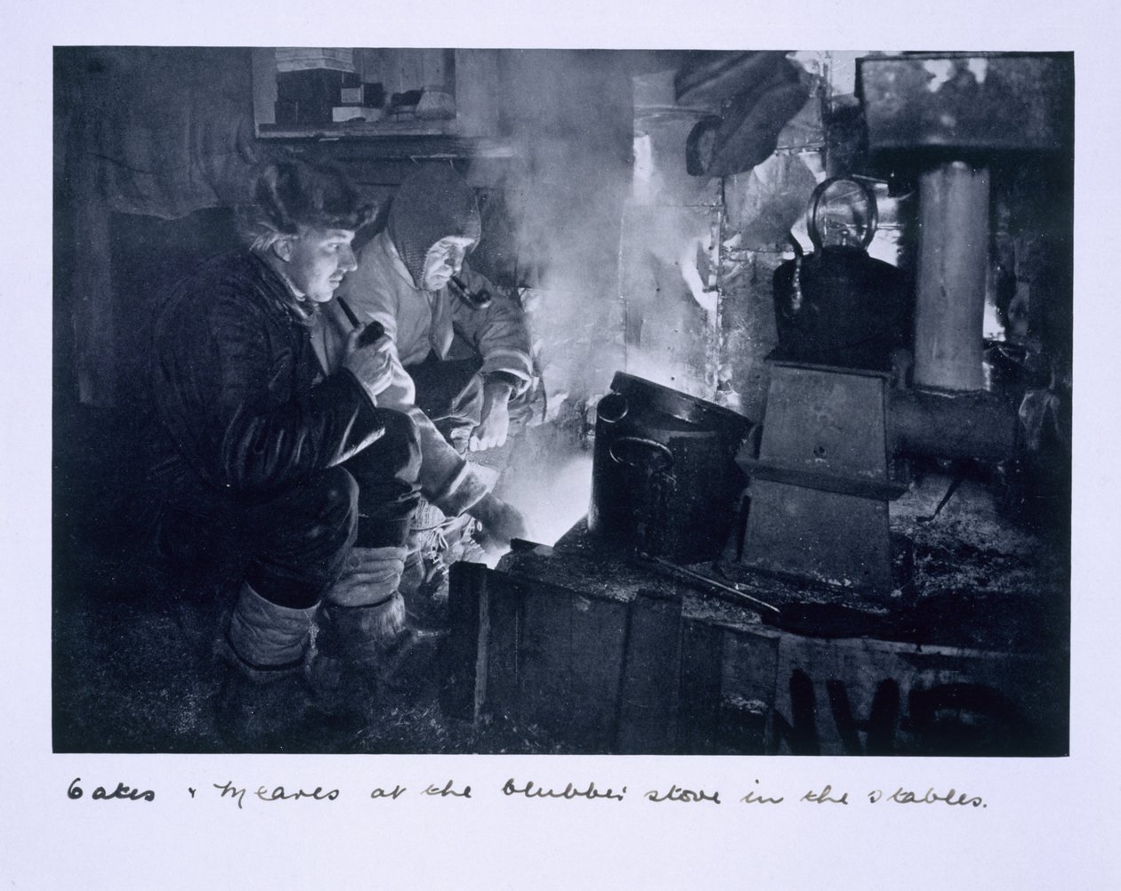 Oates und Meares am Blubberherd in den Ställen, aus 