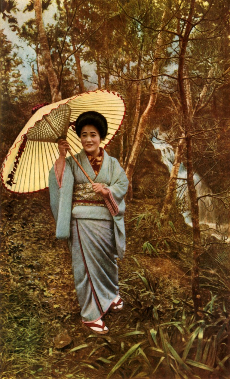 Ein Regenschauer im Wald, 1910 von Herbert Ponting