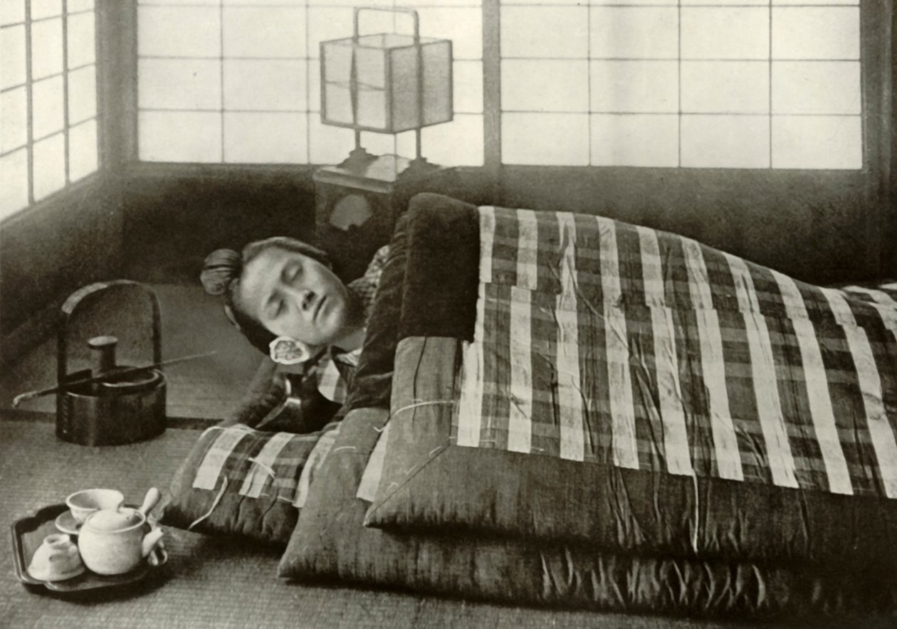 Schlafenszeit in Japan, 1910 von Herbert Ponting