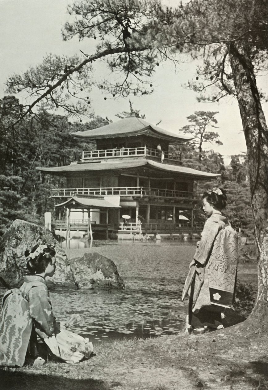 Kinkakuji Der Goldene Pavillon, 1910 von Herbert Ponting