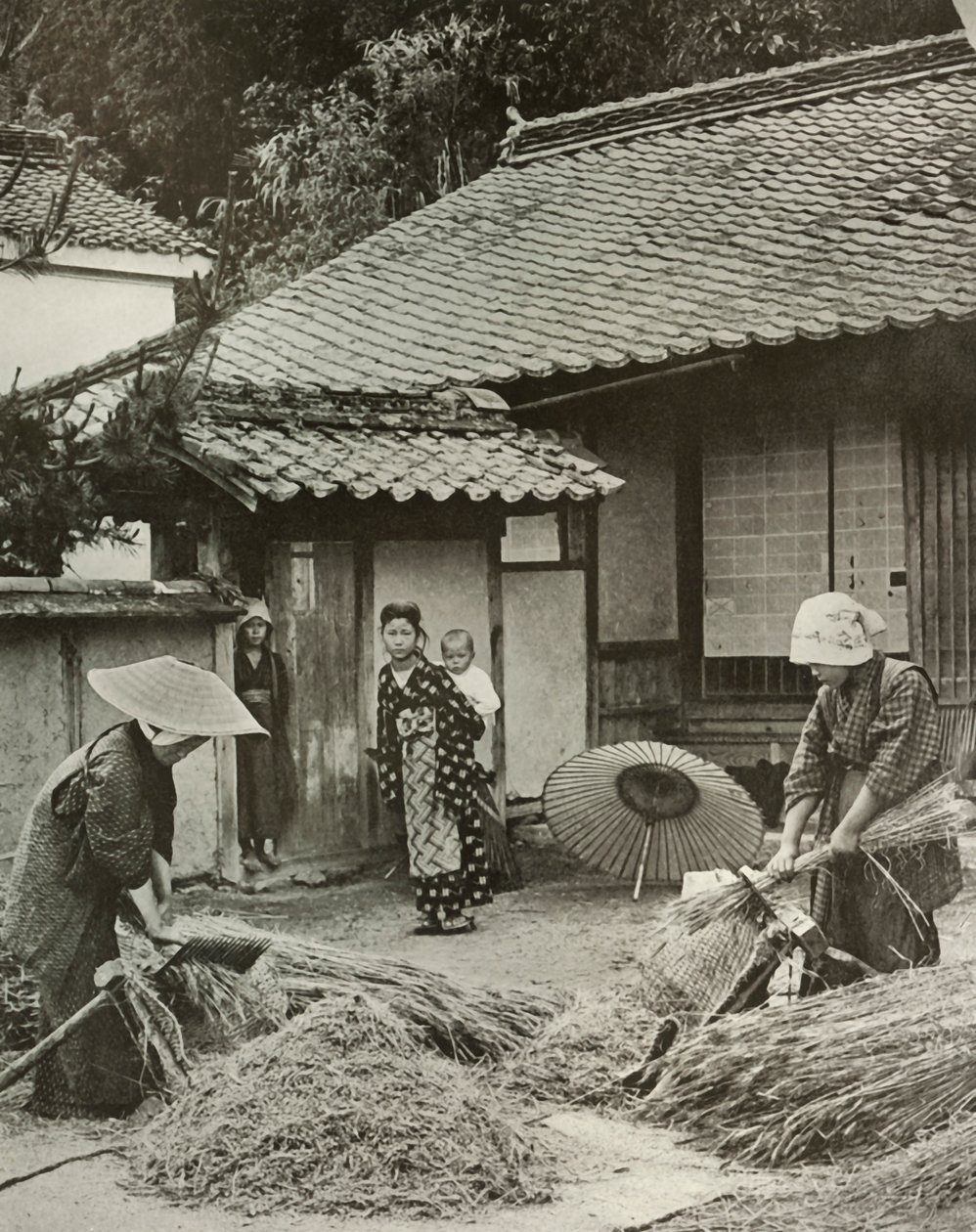 Bäuerinnen beim Gerstenschneiden, 1910 von Herbert Ponting