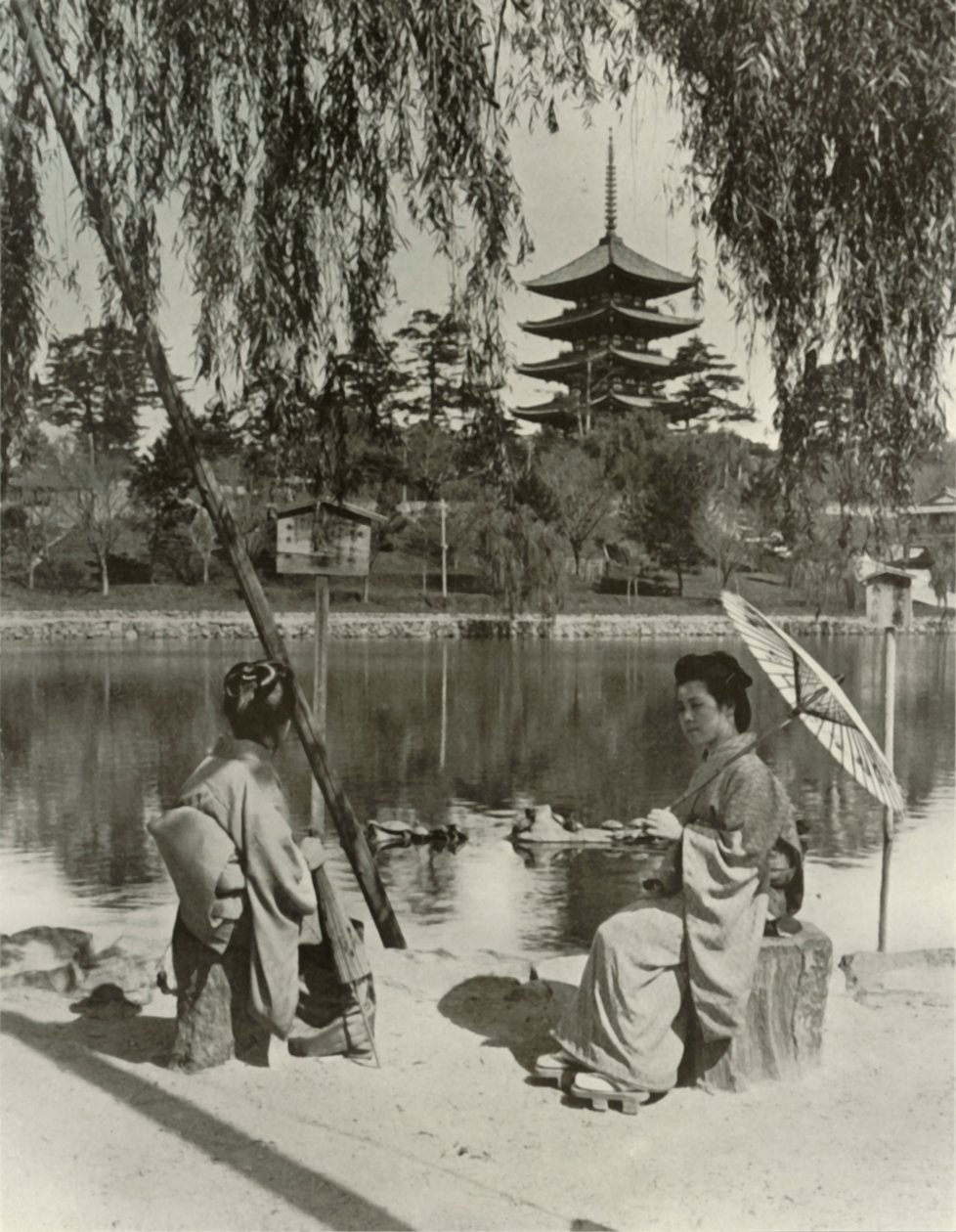 Die Nara-Pagode von Herbert Ponting