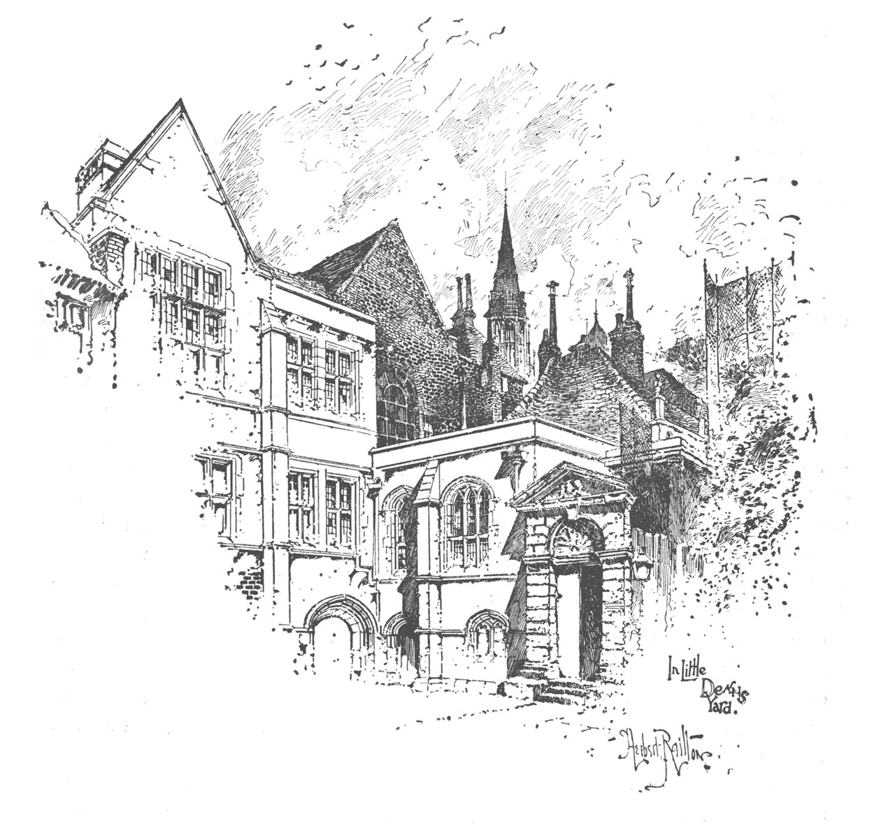 Im Little Deans Yard, 1890 von Herbert Railton