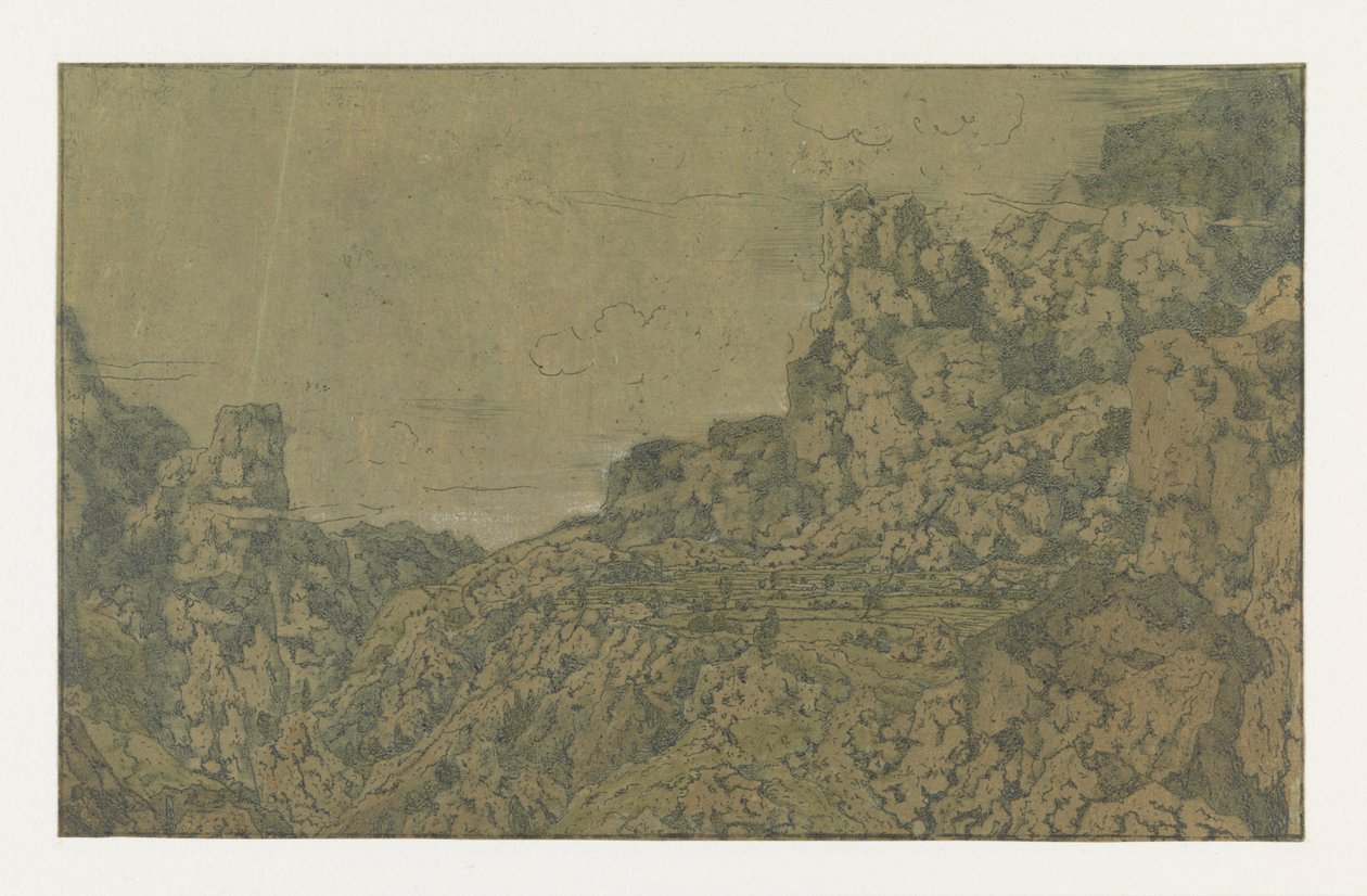 Berglandschaft mit einem Plateau von Hercules Segers