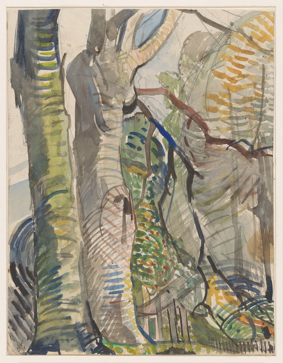 Waldlandschaft von Herman Kruyder (signed by artist)