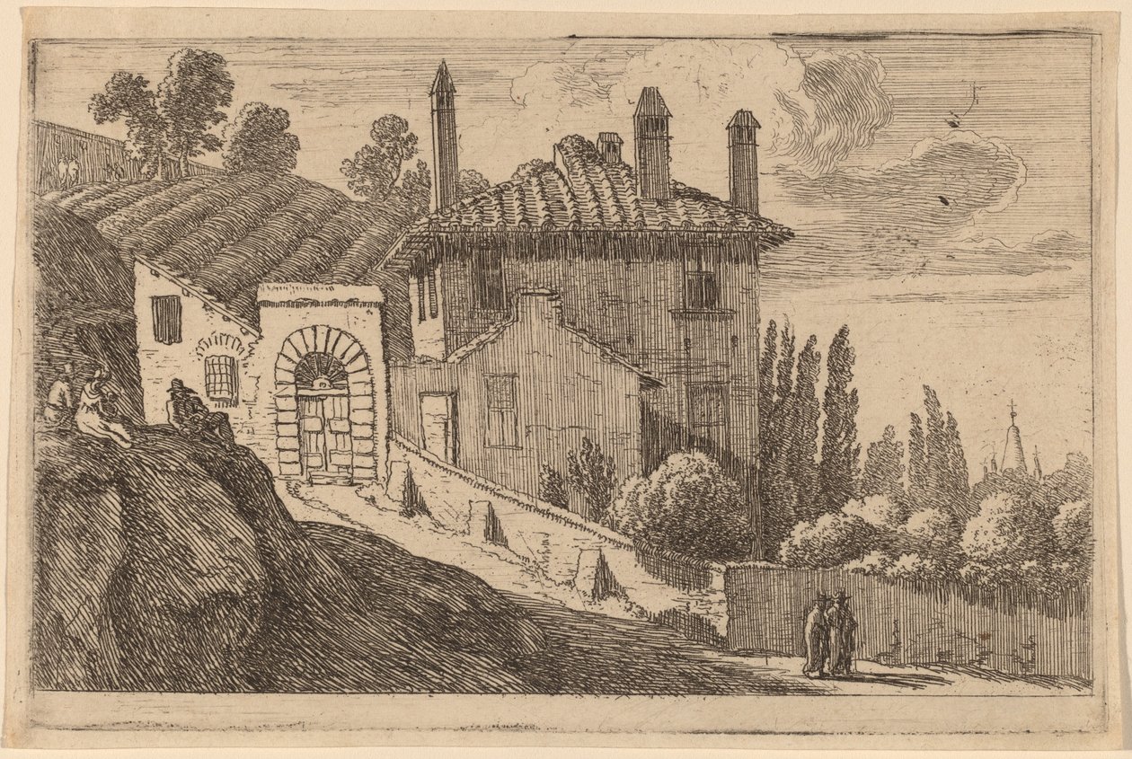 Ansicht einer italienischen Villa von Herman van Swanevelt