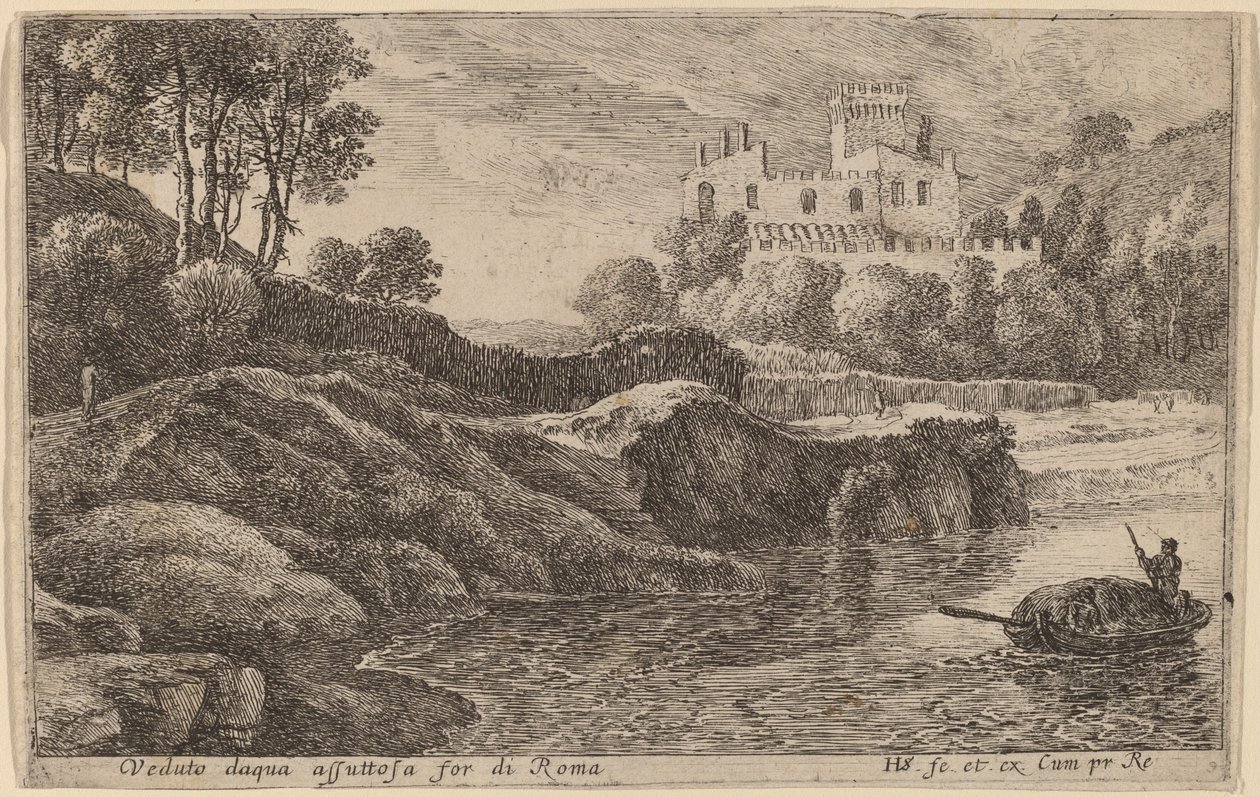 Ansicht der Aqua Acetosa von Herman van Swanevelt