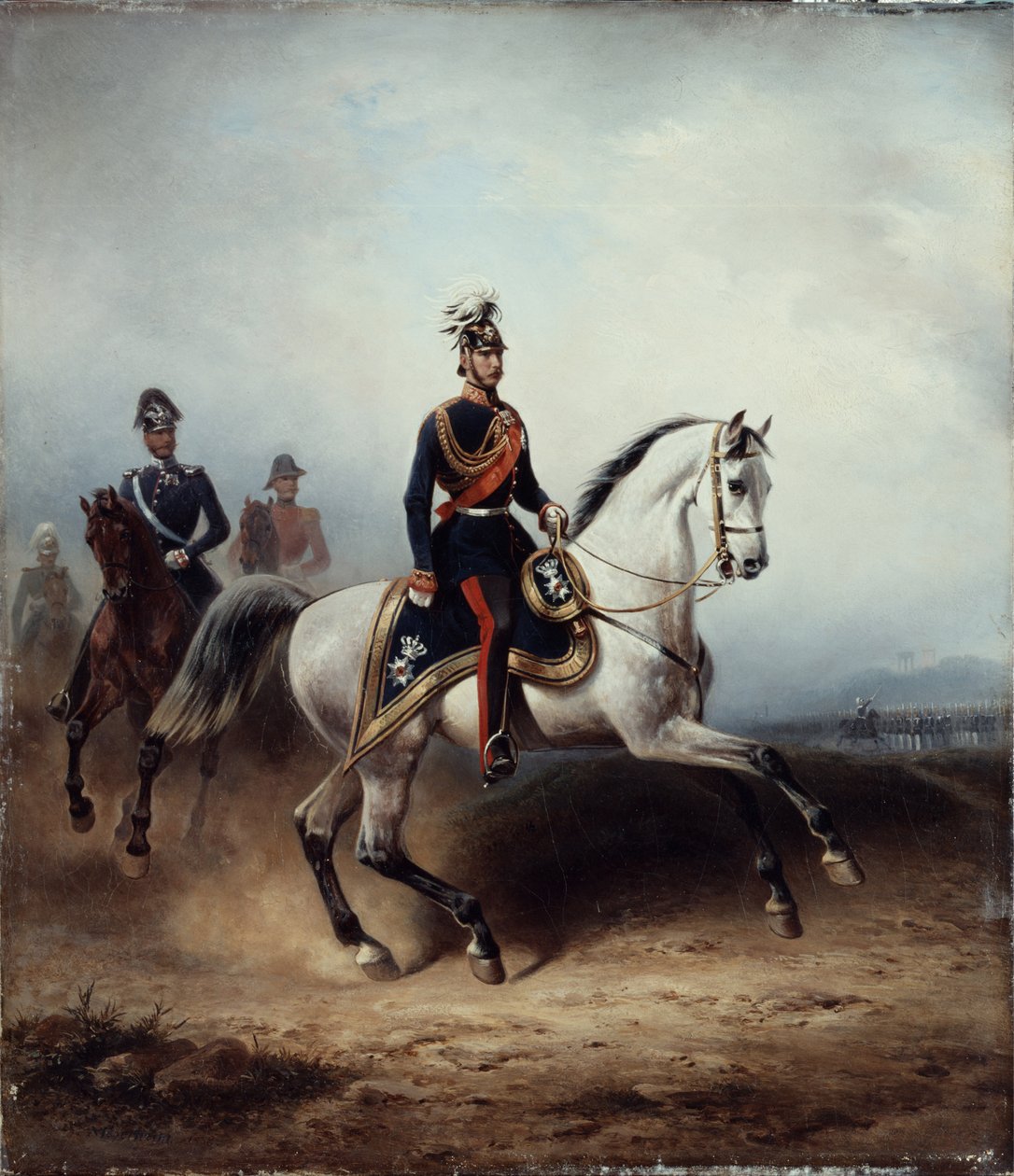 Friedrich III. Wilhelm auf dem Bornstedter Feld, 1858 von Hermann Meyerheim