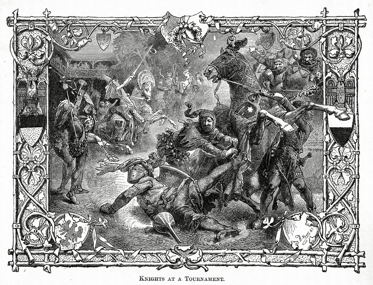 Ritter bei einem Turnier, ca. 1882 von Hermann Vogel