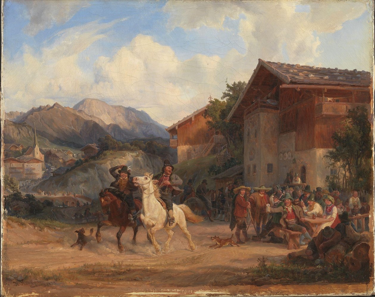 Reitende Bauern von Hermann Kauffmann the Elder