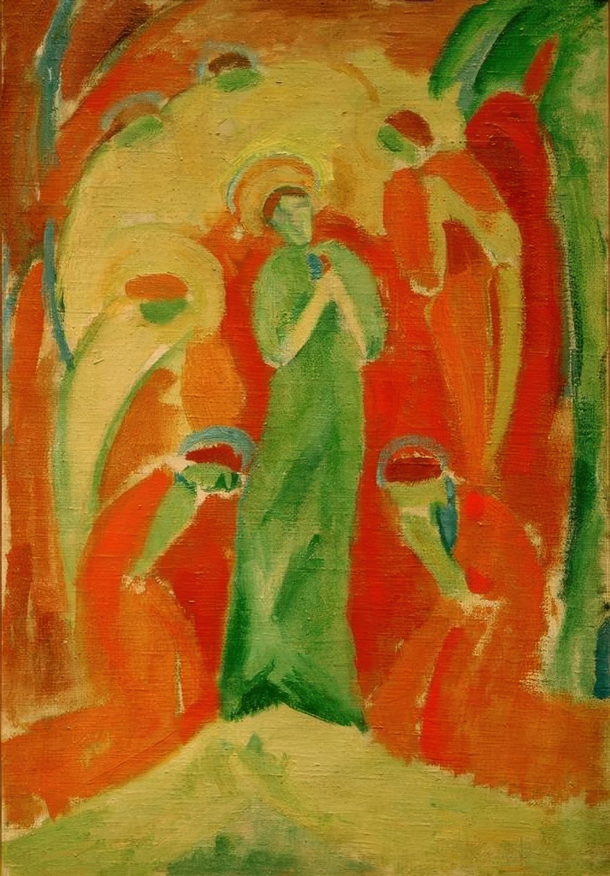 Heilige von Engeln verehrt von Hermann Stenner